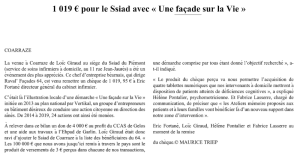Raval Façades 64 don 4000 € CCAS Gélos Épipad Garin.