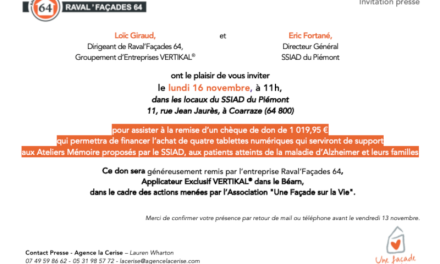 Raval Façade 64 engagé pour les Ateliers Mémoires proposés par le SSIAD du Piémont